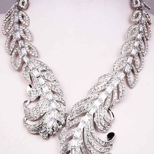 White rhinestone necklace just for you